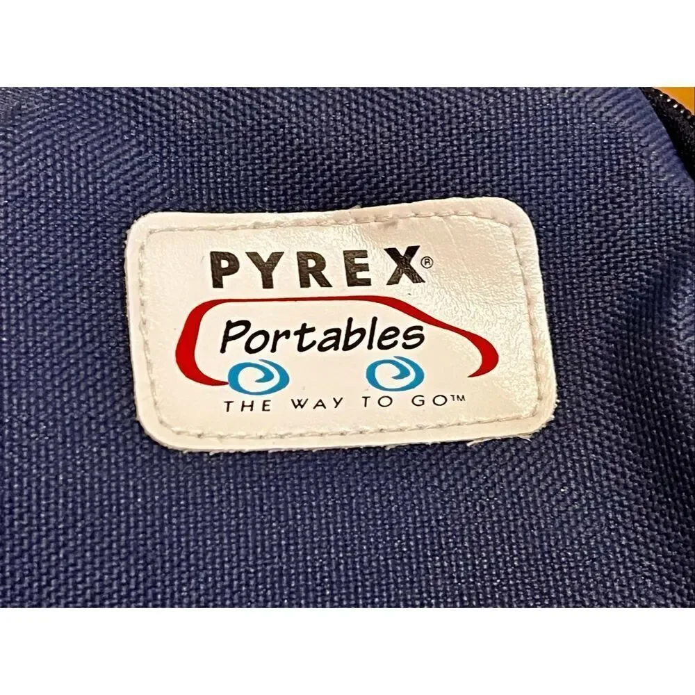 Vintage Pyrex Portables Round Insulated Bag With Cold/Hot Thermal Pockets
